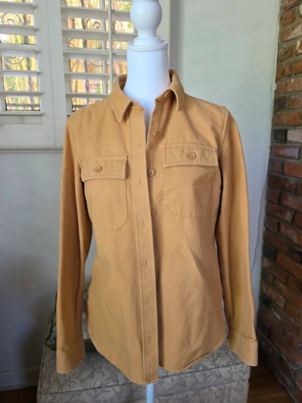 L.L. Bean Mustard Utility Shirt Jacket